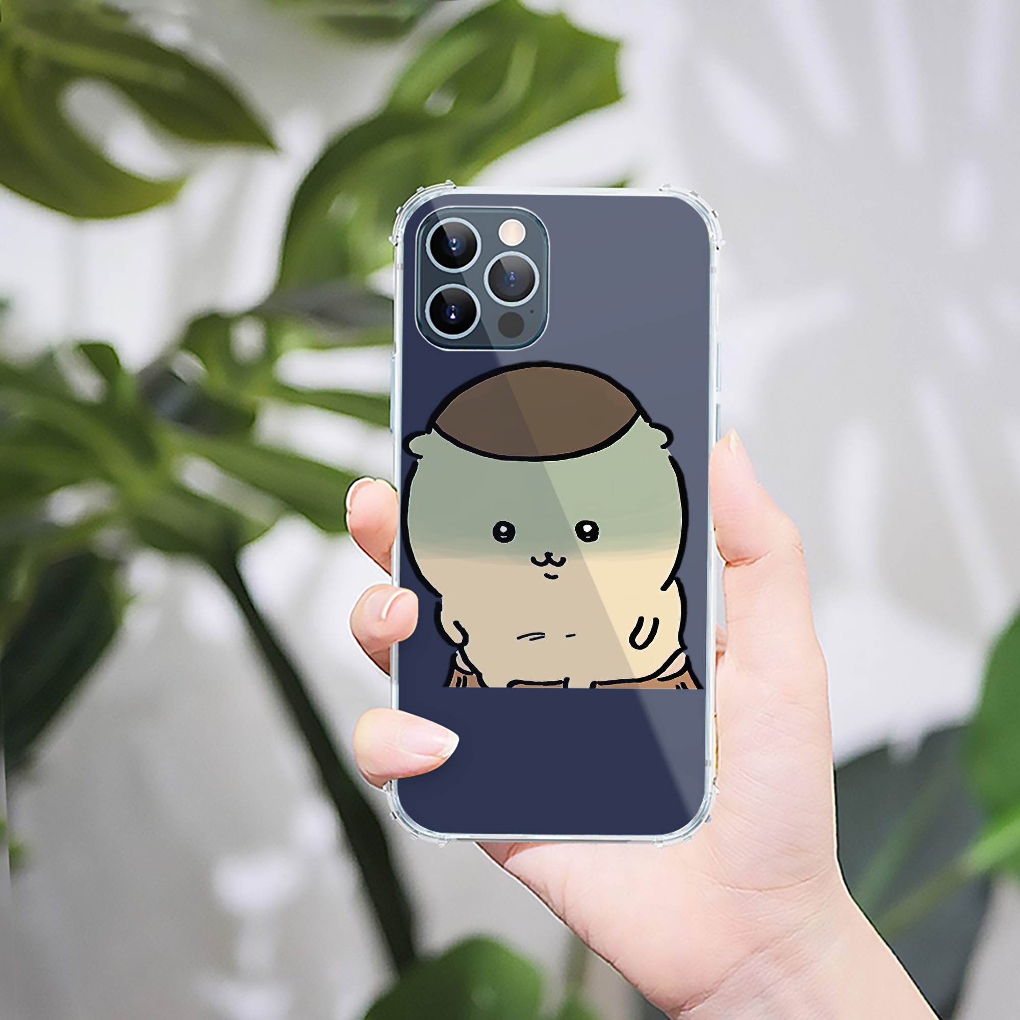 （画像用） ちいかわ くりまんじゅう Chii-kawa kuri manjū 【iPhone 12シリーズ対応】透明スマホケース（クリアソフトケース）